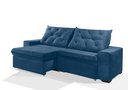 Ver imagem 3 de Sofá Retrátil e Reclinável 2.50m Estilo Estofados - Europa com Softgel D33 "azul"