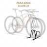 Suporte Bicicletario duplo Estacionamento Cavalete Expositor Chão Bike Aro 29 Descanso porta bicicl - 2