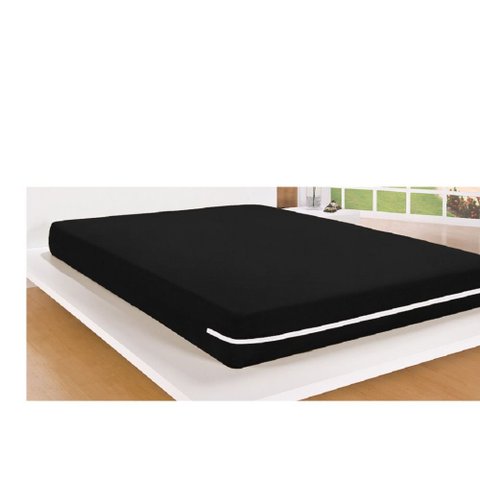 Capa Protetor Colchão Casal Padrão Malha Gel com Zíper:preto