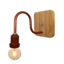 Ver imagem 1 de Arandela de Parede Colonial Retrô Simples Canopla Pinus - Soquete E-27 – Abf Luminárias:cobre Terra