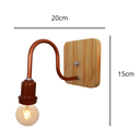 Ver imagem 2 de Arandela de Parede Colonial Retrô Simples Canopla Pinus - Soquete E-27 – Abf Luminárias:cobre Terra