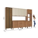 Ver imagem 3 de Kit Cozinha 6 Peças 240cm em MDF Princess Yescasa Freijó e Areia