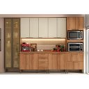 Ver imagem 1 de Kit Cozinha 6 Peças 240cm em MDF Princess Yescasa Freijó e Areia