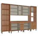 Ver imagem 4 de Cozinha Completa Modulada 100% MDF 6 Peças com Cristaleira e Balcão com Tampo Yescasa Freijó/Areia Princess