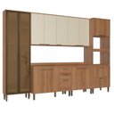 Ver imagem 2 de Kit Cozinha 6 Peças 240cm em MDF Princess Yescasa Freijó e Areia