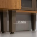 Ver mais imagens de Cozinha Completa Modulada 100% MDF 6 Peças com Cristaleira e Balcão com Tampo Yescasa Freijó/Areia Princess