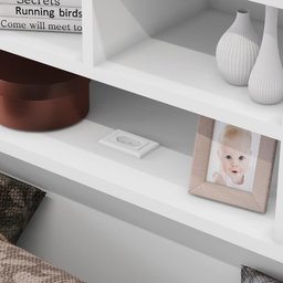 Cabeceira de Casal Sofia com Nicho - Móveis Mademarcs Branco Acetinado - 4