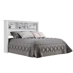 Cabeceira de Casal Sofia com Nicho - Móveis Mademarcs Branco Acetinado - 3
