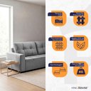 Ver imagem 3 de Sofá de Canto com Chaise Ibarra Suede Velut Cinza - King House