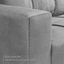 Ver imagem 6 de Sofá de Canto com Chaise Ibarra Suede Velut Cinza - King House