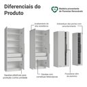 Ver imagem 4 de Guarda-roupa Modulado 280 Cm 7 Portas 4 Gavetas Branco Neo Madesa 01