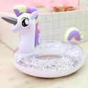 Ver imagem 2 de Boia Inflável Unicórnio com Glitter Unicorn Ring 120cm