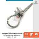 Ver imagem 2 de Jogo de 5 Grampo para Cabo de Aço Leve Fixação Galvanizado 3/4 Polegadas - Starfer