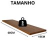 Kit 2 Prateleiras 60 Cm Madeira Mdf Amadeirado Louro Freijó - Suporte Embutido Invisível - 4