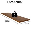 Ver imagem 4 de Kit 2 Prateleiras 60 Cm Madeira Mdf Amadeirado Louro Freijó - Suporte Embutido Invisível