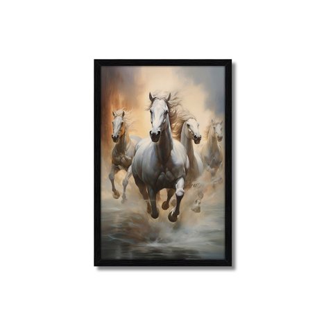 Quadro Decorativo Cavalos: Mod. 0369 Collor-ink Mod.0369 50 X 75cm Preto