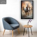 Ver imagem 2 de Quadro Decorativo Cavalos: Mod. 0369 Collor-ink Mod.0369 50 X 75cm Preto