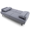 Ver imagem 3 de Sofá-cama 3 Lugares MH-1605 Herval com USB Linho Cinza Escuro C1