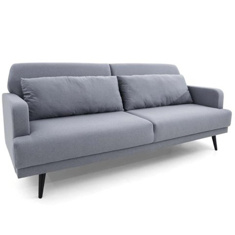 Sofá-cama 3 Lugares MH-1605 Herval com USB Linho Cinza Escuro C1
