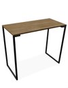 Ver imagem 2 de Mesa Escrivaninha Apoio Multiuso Industrial Compacta 900 mm Cor:Preto/Madeirado