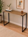 Ver imagem 1 de Mesa Escrivaninha Apoio Multiuso Industrial Compacta 900 mm Cor:Preto/Madeirado