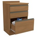 Ver imagem 3 de Armário de Cozinha Balcão 3 Gavetas 60cm com Tampo G743 Maxxi Canela Kappesberg