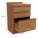 Ver imagem 2 de Armário de Cozinha Balcão 3 Gavetas 60cm com Tampo G743 Maxxi Canela Kappesberg