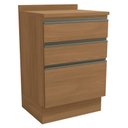 Ver imagem 1 de Armário de Cozinha Balcão 3 Gavetas 60cm com Tampo G743 Maxxi Canela Kappesberg