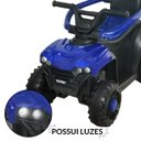 Ver imagem 3 de Mini Quadriciclo Elétrico 6v Infantil com Empurrador e Cobertura para Passeios Azul Importway Bw393