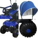 Ver imagem 6 de Mini Quadriciclo Elétrico 6v Infantil com Empurrador e Cobertura para Passeios Azul Importway Bw393