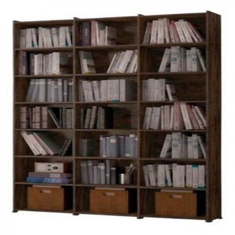 Estante Livreiro Multiuso Escritório 21 Nicho 18 Prateleiras Casa Moderna Movelaria Montenegro