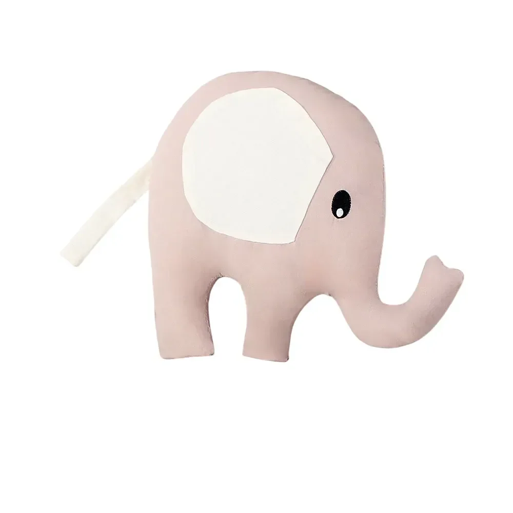 Almofada Decorativa Elefante - Rosê com Palha