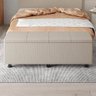 Baú Sapateira Estofada Casal Queen Size 160 Cm Marte Linho Skybox Bege - 2