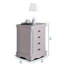 Ver imagem 4 de Mesa de Cabeceira 4 Gavetas Manchester 2044 Linz Móveis - Off White