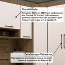 Ver imagem 6 de Quarto Modulado Casal Canto Diagonal Guarda-roupas Maleiro e Cabeceira Paris Master Luciane Móveis