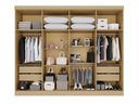 Ver imagem 7 de Guarda-Roupa Casal Modulado Canto com Espelho 13 Portas 4 Gavetas Multimóveis Madeirado/Cinza