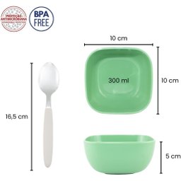 Kit Jogo Sobremesa Tigela Colher Conjunto Pote Sorvete 12pçs - 3