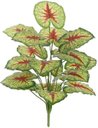 Ver imagem 1 de Planta Artificial Arvore Caladium Real Toque X18 Verde Vermelho 75cm