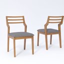 Ver imagem 6 de Conjunto para Sala de Jantar com 6 Cadeiras Ficus Marrom/Off White/Grafite