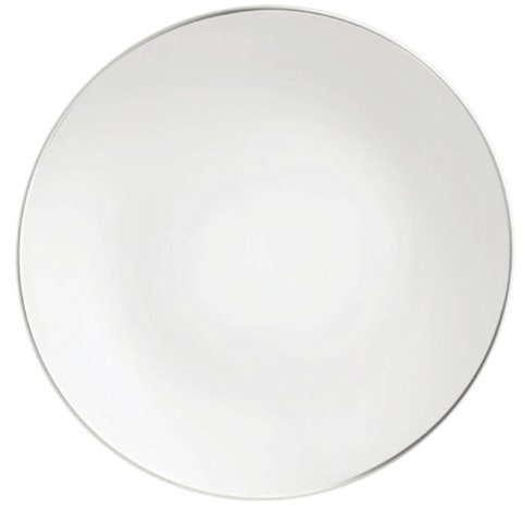 Conjunto 12 Pratos Rasos de Jantar Porcelana 28cm Tramontina Atena Branco Decorado Mesa Posta Servir