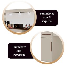 Penteadeira Camarim Jade Cor:off White Canela - 5