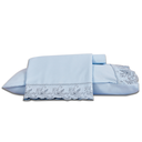 Ver imagem 3 de Jogo de Lençol Queen Bordado 4 Peças 1,58 X 1,98 X 38 Cm - Azul