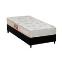 Ver imagem 1 de Cama Box Solteiro: Colchão Espuma Castor D33 Sleep Max Relax + Base CRC Suede Black(88x188)