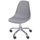Ver imagem 1 de Cadeira Eames Furadinha Cor Cinza com Base Rodizio - 55994
