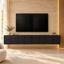 Ver imagem 6 de Rack para TV até 75 Polegadas com 8 Portas Suspenso 247cm Multimóveis MP1911 Preto