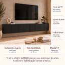 Ver imagem 3 de Rack para TV até 75 Polegadas com 8 Portas Suspenso 247cm Multimóveis MP1911 Preto