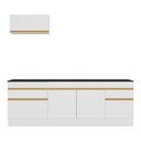 Ver imagem 3 de Armário De Cozinha Compacta 220cm Multimóveis Branco/dourado