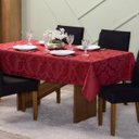 Ver imagem 2 de Toalha de Mesa Jantar 6 Lugares Jacquard 2,10x1,40m Vermelho
