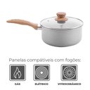 Ver imagem 2 de Panela Antiaderente Cerâmica Ceramic Life Gris Cinza 18cm - Brinox
