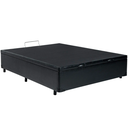 Ver imagem 3 de Cama Box Baú Casal Conforto Sintético Preto + Colchão Casal Conforto Espuma D23 20x138x188